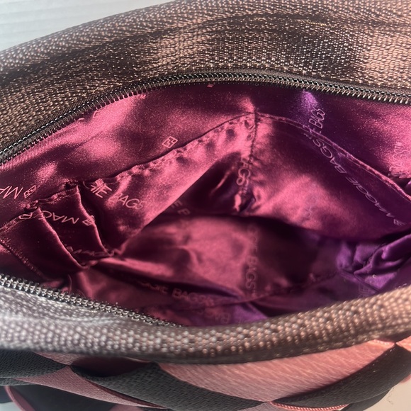 Maggie Bags Pink/Brown Genuine Seat Belt Webbing Medium Handbag/Shoulder Bag - Picture 6 of 11